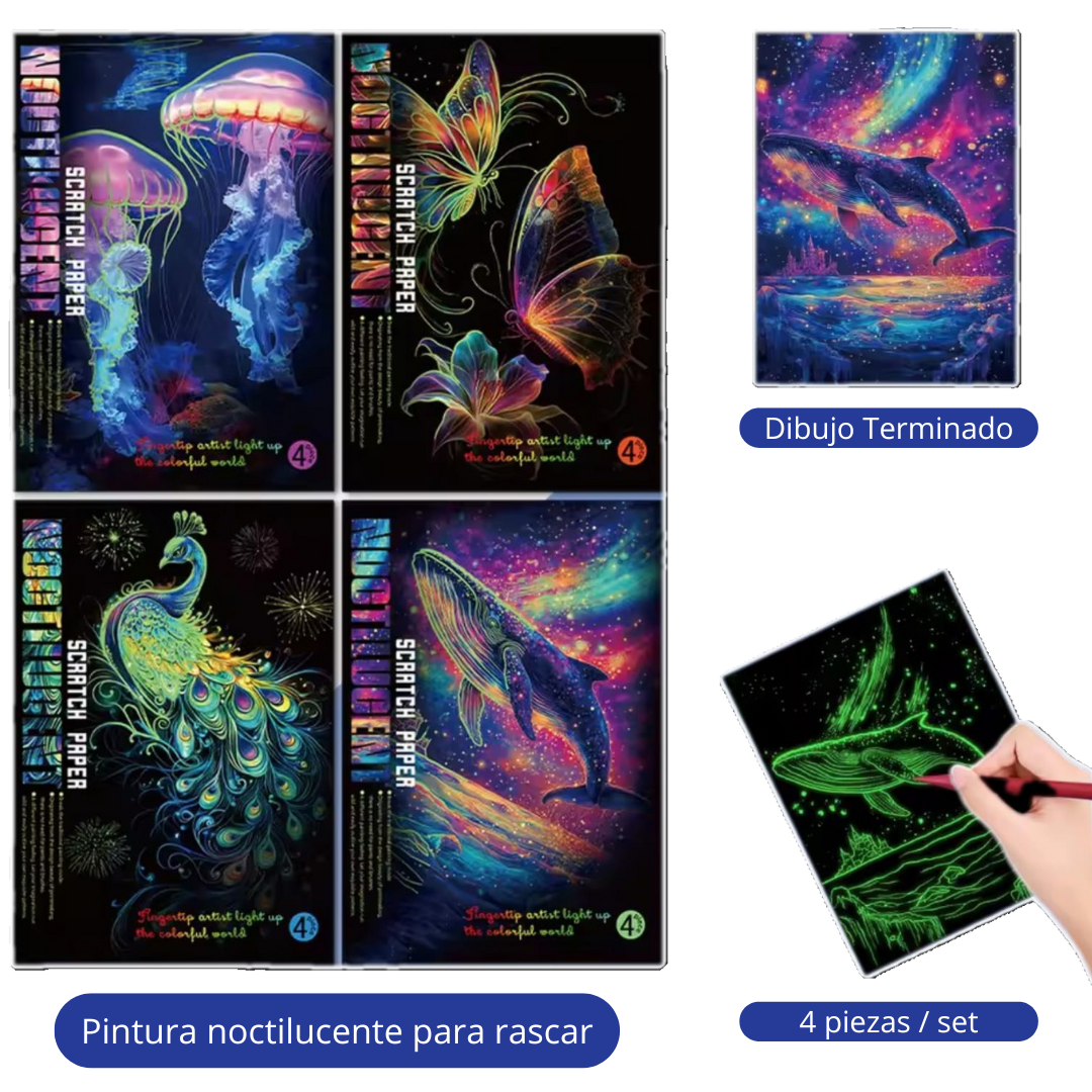 Pack de Arte para Raspar con Diseños Variados y Emocionantes