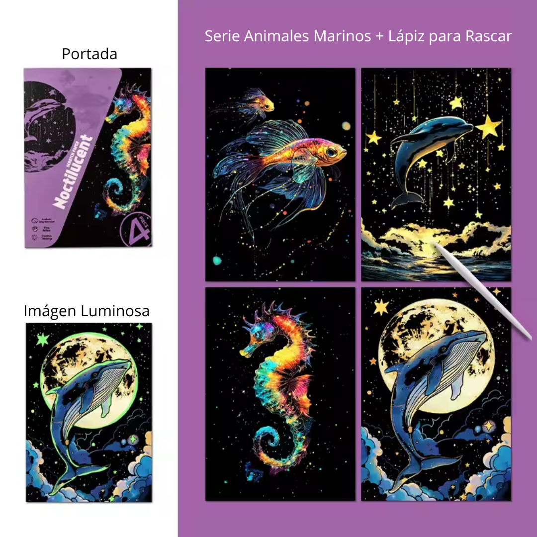 Pack de Arte para Raspar con Diseños Variados y Emocionantes