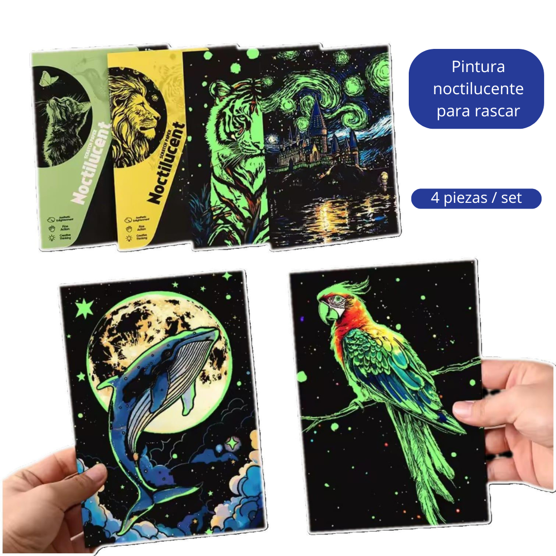 Pack de Arte para Raspar con Diseños Variados y Emocionantes