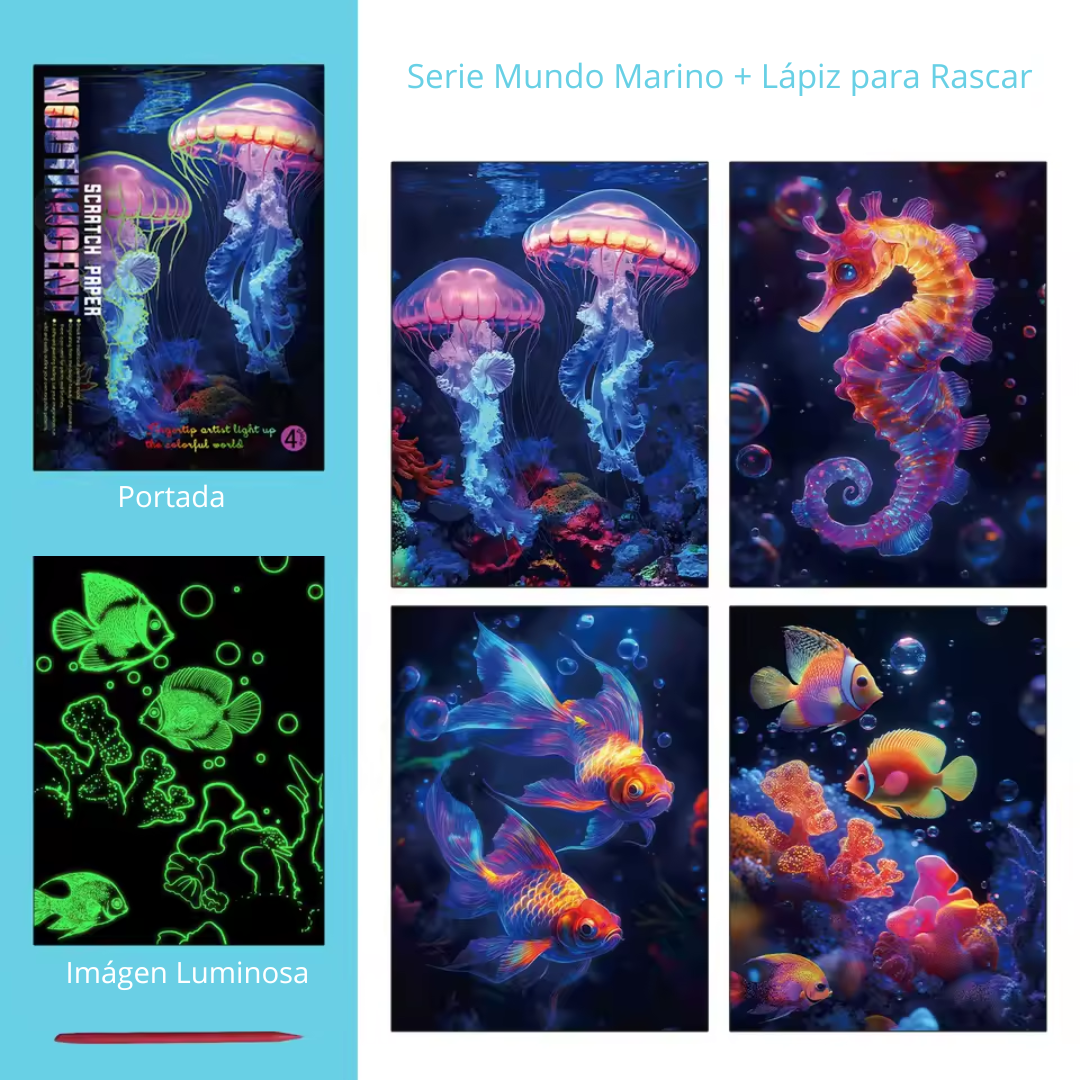 Pack de Arte para Raspar con Diseños Variados y Emocionantes